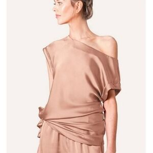 Lightcodes Cuffed Tie or Tuck Tunic Apricot Size S